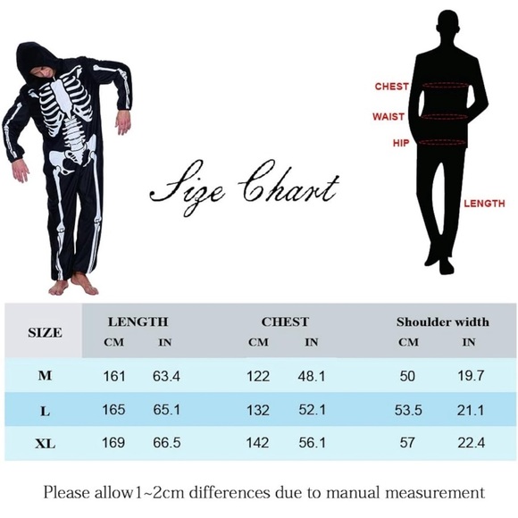 NWT Medium Unisex Skeleton Pajama Onesie - Picture 5 of 8